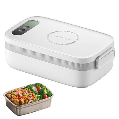 Boîte à déjeuner électrique sans fil pour adultes, 14 000 mAh, rechargeable par USB, boîte à déjeuner automatique, portable, auto-chauffante pour voiture, bureau, voyage, pique-nique et extérieur