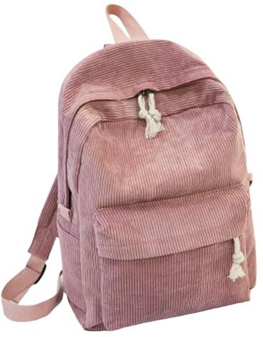 WANGQIQI Tasche Cord Schultasche Training Umhängetasche Unisex Campus Rucksack Laptop Book -rucksack-rosa-40 * 28 * 12 cm