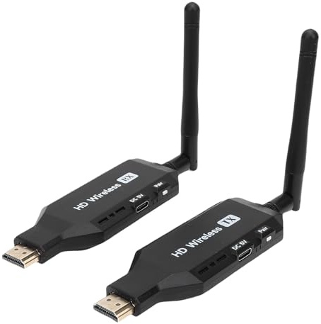 Plyisty Trasmettitore E Ricevitore HDMI Wireless, 1920X1080 60Hz, Plug Play 5,8Ghz Estensore Video Portatile, Portata 50M, Per Proiettore, TV Box, Fotocamera