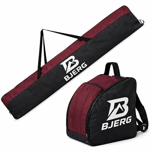Vov.Vov BJERG Skitasche & Skischuhtasche Set – wasserdichte Ski Tasche/Hülle/Cover – Skischuh Tasche & Ski Transporttasche – Für Ski - Made in EU