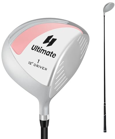 COSTWAY Driver de Golf 460CC, Club de Golf Driver Individuel avec Tête en Alliage d'Aluminium Manche en Graphite Grip en Caoutchouc Couvre-Tête, pour Droitiers