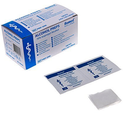Romed Alkoholtupfer Alkoholpads, 100 Stück, PREP-2000