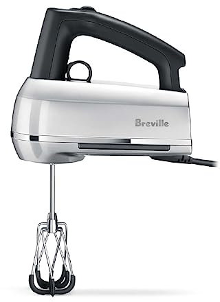 Breville BHM800SIL Handy Mix Scraper Hand Mixer, Silver, 18/8 Stainless Steel