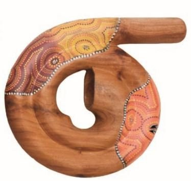 Didgeridoo, didghorn Mahagoni, Spirale Painted