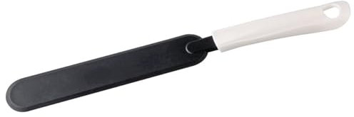 Fackelmann ARCADALINA Spatula, Dough Scraper, Long Jar Spatula, Icing Tool, Anti-Scratch, Non-Stick, Heat-Resistant, Dishwasher Safe, Black & White, 31.5x3.5x1.5cm