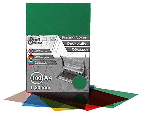 ProfiOffice® Deckblätter, DIN A4, transparent-grün, glänzend, 0.20 mm, 100 Stück(59003)