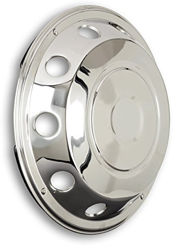 Copricerchi universale, 19,5 pollici, bombato, con anello di fissaggio per asse anteriore, camion, con cerchi in acciaio, copricerchi decorativi