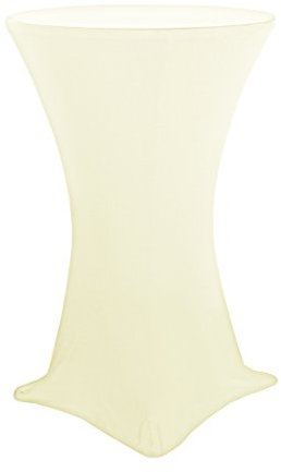 MODERNO Stretch Stehtischhusse elastische Stretchhusse Husse für Stehtische Bistrotisch in Creme Ø 60-65cm