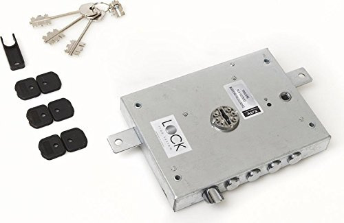 DIERRE Serratura Porta Blindata Doppia Mappa 60 dim 142x206 mm SER 6111 1DE Argento