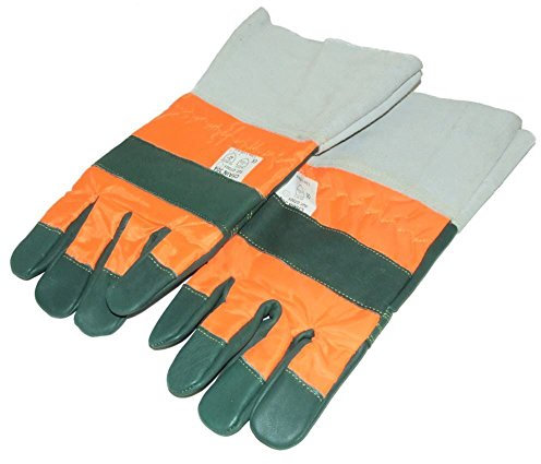 RocwooD Chainsaw Safety Gauntlet Chainsaw Gloves L Large Size 10 Class 1, 20 m/s