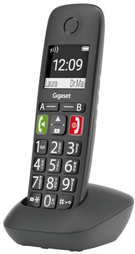 Gigaset E294 - DECT Telephone - Designed for the Elderly - Hearing Aid Compatibility - Large Display and Buttons, Titanium Grey [UK Version]