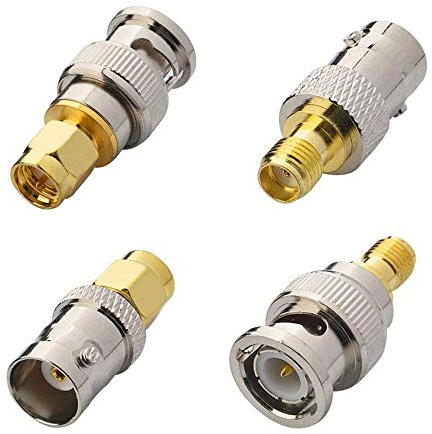 Greluma 4 Stk SMA zu BNC RF Adapter Anschluss Koaxialadapter Kits