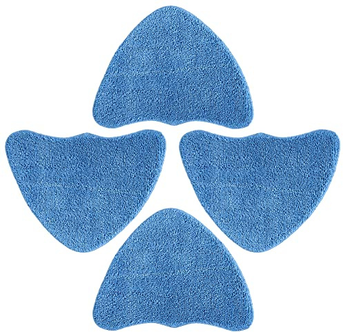 Beaface 4 PCS Steam Mop Pads Compatible with Vax Steam Mops S85-CM S86-SF-CC S86-SF-C and More, Microfibre Mop Cleaning Pads Replacement Mop Pad (Blue)