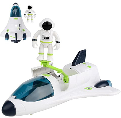 LICHENGTAI Giocattoli Spaziali Avventura con Luci, Razzo Spaziale Giocattolo, Giocattoli Navi Spaziali, Giocattolo della Space Shuttle, Regalo Giocattoli Educativi per Bambini di 4-10 Anni