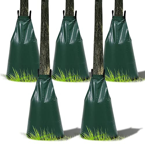 Jopassy 5X Bewässerungsbeutel, 75Liter Bewässerungssack, UV beständigem PVC Baumbewässerungsbeutel, Strapazierfähigem Baumbewässerungssack, Baumbeutel für Ihre Bäume, heiße Sommer