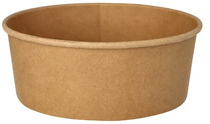 PAPSTAR 300 Salatschalen, Pappe rund 1300 ml Ø 18,4 cm · 7 cm braun