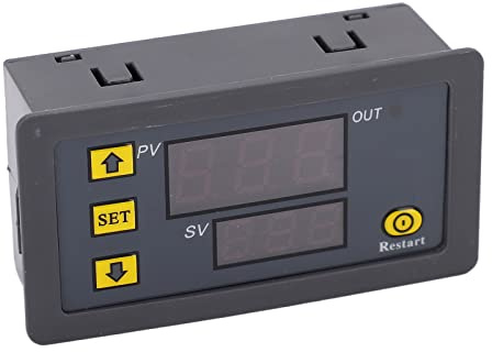 Relé Temporizador, 0 a 999Min Encendido/apagado Temporizador Ciclo Retardo Módulo Interruptor Temporizador de Retardo Ajustable con Pantalla LCD Grande, Protección de Conexión (CC12V)