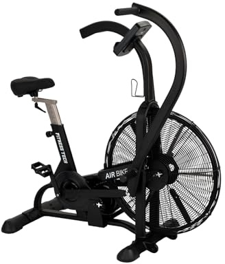 Fitness Tech, Air Bike, Bicicleta de Aire Profesional para Cardio y Cross Training, Entrenamiento Completo de Alta Intensidad, Resistencia por Aire, 55 kg