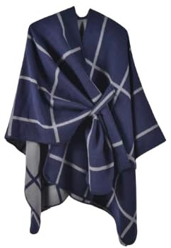 NLAND Poncho Mantella Invernale Donna Elegante Scialle in Maglia | Cape Poncho e Mantelle Donna per Autunno e Inverno,Scialle Versatile in Maglia,Morbido e Isolante