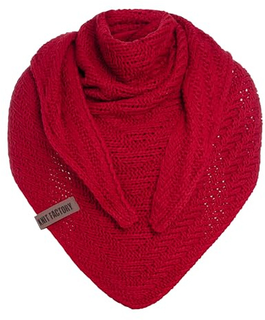 KNIT FACTORY - Dreiecksschal Sally - Damen Strickschal mit Wolle - Grob gestrickten Schal - Hochwertige Qualität - XXL Schal - 220x85 cm