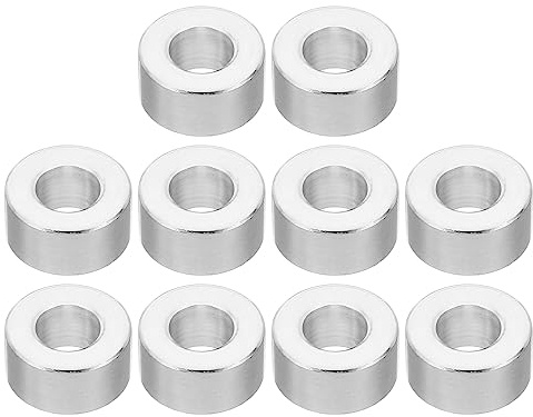PATIKIL M8 Espaciadores de Aluminio, 10pcs Separador Redondo de Metal Espaciadores Metálicos de Aleación de Aluminio para 5/16 o M8 Tornillo Pernos, 8.2x16x8mm (ID*OD*Esp.)