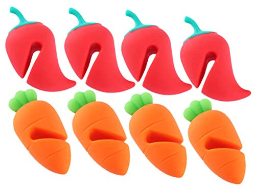 GOOHOCHY Silicone Lid Spill-Proof Lifters and Cartoon Boil Stoppers 8pcs Set Heat-Resistant Pot Spill Stoppers for Kitchen and Restaurant Use