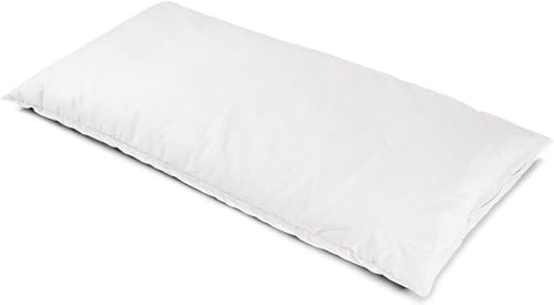 GIRAFFENLAND Lagerungskissen, Kopfkissen oder Schlafkissen 80x40cm Kissen mit EPS-Perlen und Reißverschluss, 3-5mm, Farbe: weiß