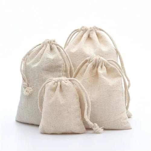 Geschenkbeutel Baumwollbeutel mit Kordelzug, klein, groß, for Süßigkeiten, Geschenk, Schmuck, Verpackung, Aufbewahrungsbündel, Tasche, wiederverwendbarer Beutel (Size : 25x35cm)