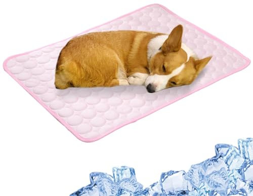 WEITING Kühlmatte Hunde, Selbstkühlende Hundematte, Kühldecke Katzen, Ungiftig Kühlkissen Für Haustiere, Waschbar Hund Kältematte Für Drinnen, Draußen Und Auto