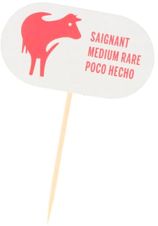 Monouso | 100 Palillos Marcador Poco Hecho, 8cm, Palillos de Madera, Restaurantes, Catering, Eventos, Cócteles, Aperitivos