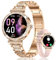 CIVO Smartwatch Damen Telefonfunktion Armbanduhr: Sport Fitness Tracker Smart Watch Kompatibel Android iOS - Blutdruckmessung Pulsuhr Fitnessuhr Roségold Wasserdicht