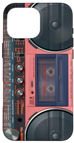 Hülle für iPhone 16 Pro Max Boombox Throwback Retro Musik 80er & 90er Koralle Ghettoblaster