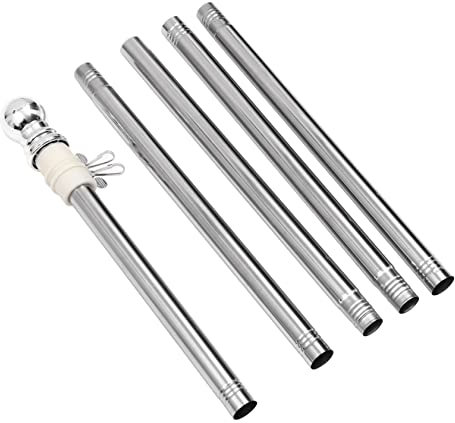 Veemoon 6 Fuß Fahnenmast Kit Mit Halterung - Drehbaren Ringen Und Wandmontage - Ideal Für Outdoor Flaggen Stabiler Flaggenmast Für Garten Und Veranstaltungen Langlebig Und Wetterfest