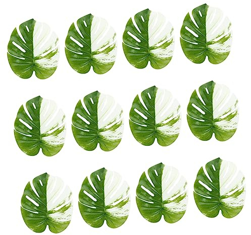 HOLIDYOYO 12pièces Simulation De Monstera Décoration De Fête Fausses Plantes Vertes Artificielle pour Intérieur Jardin Maison
