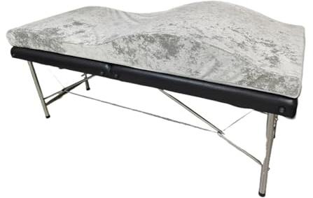 YXADGML Cojin Masajeador Colchón de Masaje y Funda for Cama de Espuma viscoelástica Wave Colchón for salón de Belleza Cama de Belleza de Espuma for SPA Topper Curvo(Gray Mattress)