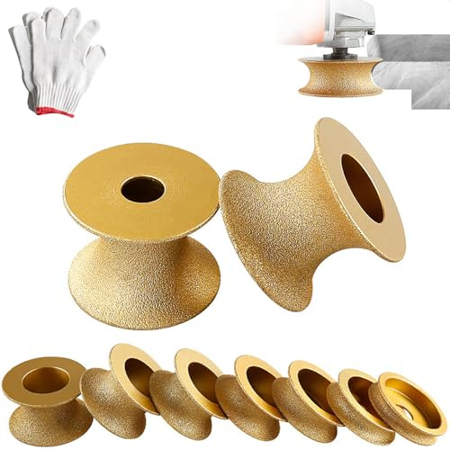 Edge Diamond Grinding Wheel, Profile Hand Diamond Wheel, Round DiamondGrinding Cup WheelGrinder Disc Cutter Tool, Granite Edge GrindingWheel for Angle Grinder, Tile, Stone (50mm)