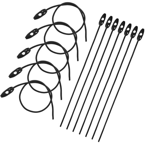 LINTRA 2 Längen in Gummispanner 12 Stück, Gepäckspanner für Warntafel Italien und Spanien, Spanngurt Fahrradträger Einstellbare Länge, Spanngurte 50cm für Warnschildern, Fahrradträger, Roadtrip Usw