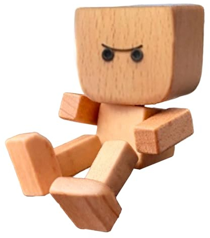 Figura de hombre de madera oscilante, muñeca vibratoria artesanal decoración tablero de instrumentos de coche - Decoración divertida de interior para coche, oficina, hogar, salón, dormitorio
