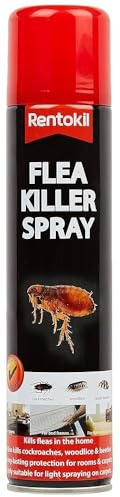 Bazaarist Rentokil Flea Killer Spray 300ml – Ready-to-Use Aerosol Surface Insecticide for Long-Lasting Control of Fleas on Hard Surfaces and Carpets (1PC)