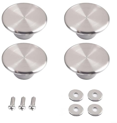Desiumite Stainless Steel Oven Knob Replacement Kit for Pot Pan Lid Handle, 4 Pack, Silver, Compatible with Most Cookware, 5.2 x 2.4 x 2.6 cm