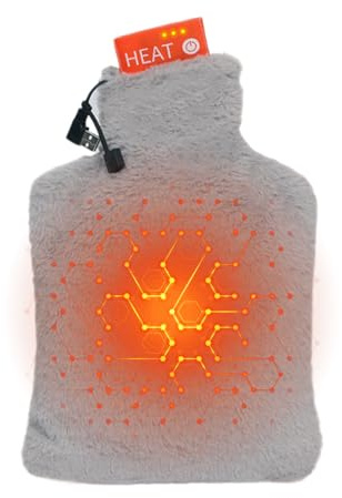 Electric Heat Pillow - Hot Water Bottle Hand Warmer Throw, Soft Plush Winter Warming Pack, Home Office Car Bed Comfort, Reusable Heat Pillow | Relaxation for Elderly Patients Students Athletes