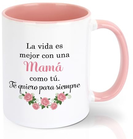 Regalo Dia De La Madre 11Oz Tazas Regalo Cumpleaños Mama Mamá Regalos Día De La Madre Regalos Cumpleaños Navidad Bautizos San Valentin Jubilacion Para Mama Mamá Que Me Han Hecho Mi Hija Y Mi Hijo