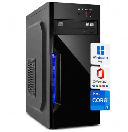 Betashop PC Fisso Completo - Computer Desktop i7-4790 • RAM 32GB • SSD 1TB (512 SSD + 512HDD) • Grafica Integrata HD 430 • Wi-Fi • Masterizzatore DVD • HDMI • USB 3.0 • Windows 11 Pro • Office 365.