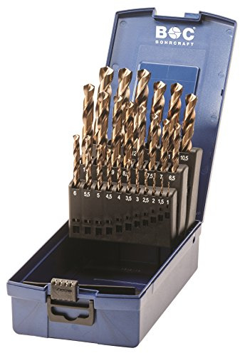 Bohrcraft Spiralbohrer Set HSS-E in ABS-Box KE13 / Ø 1-13 x 0,5 mm / 25-teilig / 11401330025