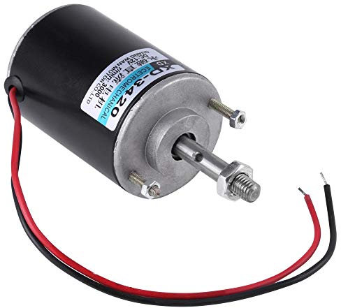 Moteur à courant continu à aimant permanent, moteur à courant continu à aimant permanent CW/CCW haute vitesse 12/24V 30W pour générateur de bricolage (DC 12V 3000RPM DC 24V 6000RPM)(12V3000RPM)