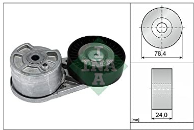 INA 534 0727 10 Spannarm Keilrippenriemen Kompatibel mit FORD Transit Custom V362 Kastenwagen FY, FZ 2018333 2383344 GK2Q6A228AA | 534 0727 10 passend für Tourneo Transit