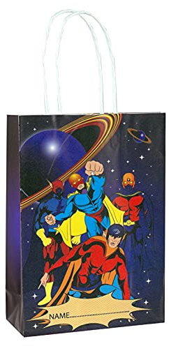 HENBRANDT Partytasche mit Griffen, 6 Stück (Superhelden)