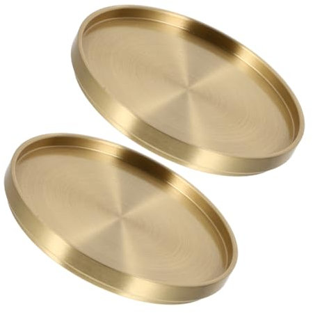 Sottobicchieri in ottone per bevande, 2 sottobicchieri in bronzo, oro, decorazioni dorate, accenti per bar da tavolo, eleganti sottobicchieri in rame