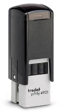 Trodat Printy 4921 - (12x12 mm), für 2 Zeilen, Gehäusefarbe schwarz Kontroll- oder Bonusstempel - Gehäusefarbe Schwarz - mit Wunschtext personalisieren, hier gleich online gestalten