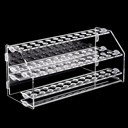 PH PandaHall Acryl-Stifthalter Display, 48-Slot Stifthalter Rack 2-Tier Clear Bleistift Farbe Pinsel Display Stand Makeup Pinsel Augenbraue Rack Organizer für Home Office Store Schule Desk Supplies